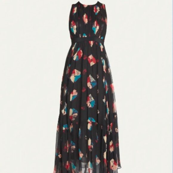 Ulla Johnson Sarai Sleeveless Silk Handkerchief Midi Dress - Picture 6 of 6